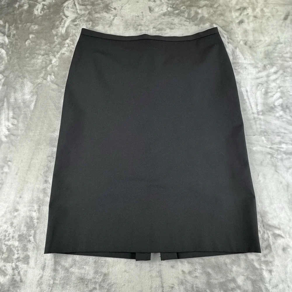 BCBG Maxazria Pencil Skirt‎ Women's 10 Black Bodycon Ruching Booty Sexy (1258)